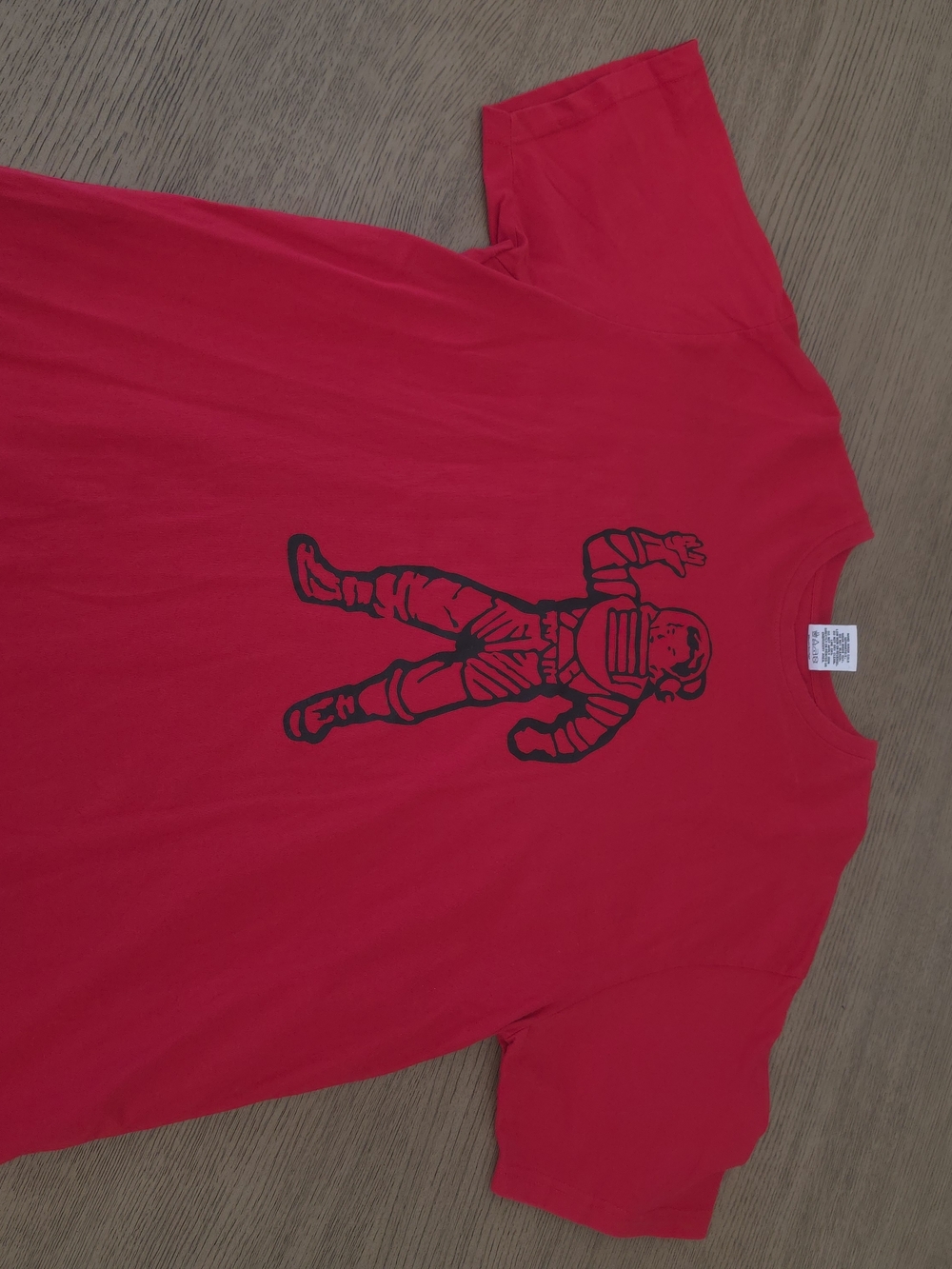 Billionare Boys Club Red Graphic T-Shirt with Black Astronaut Print